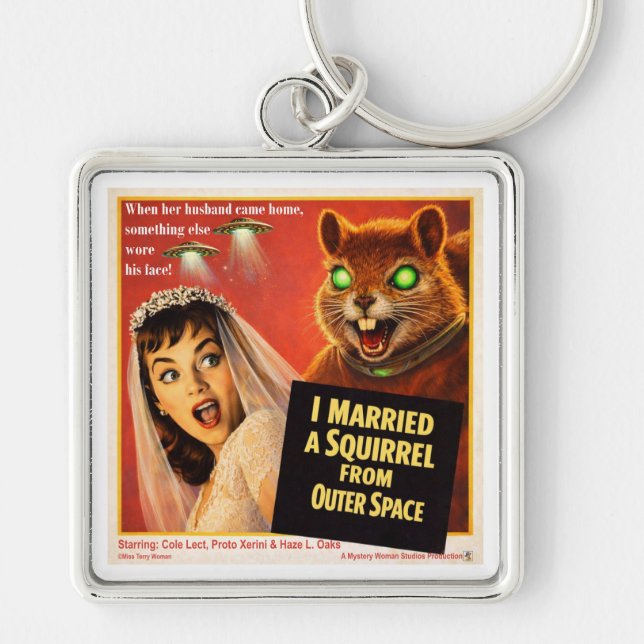 Squirrel from Outer Space Keychain (Front)