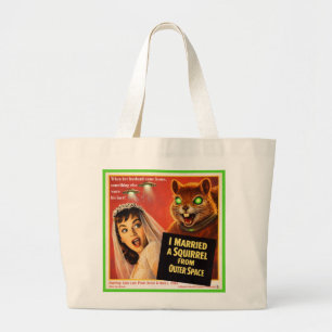 Squirrel from Outer Space Large Tote Bag