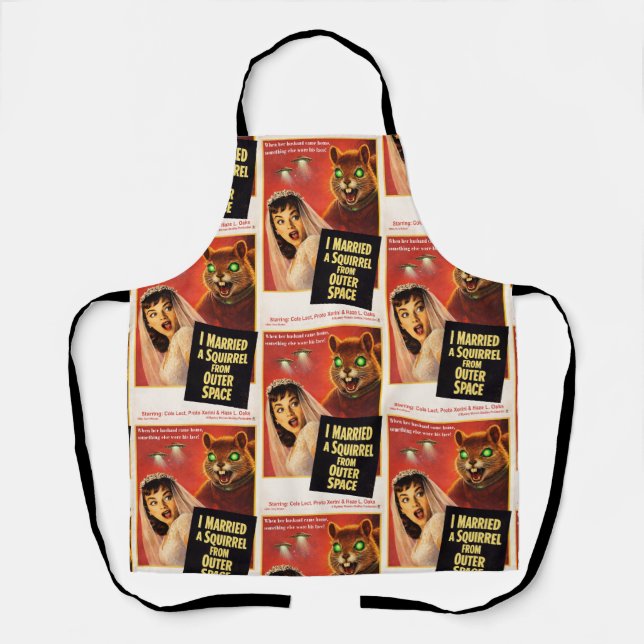 Squirrel from Outer Space Parody Apron (Front)
