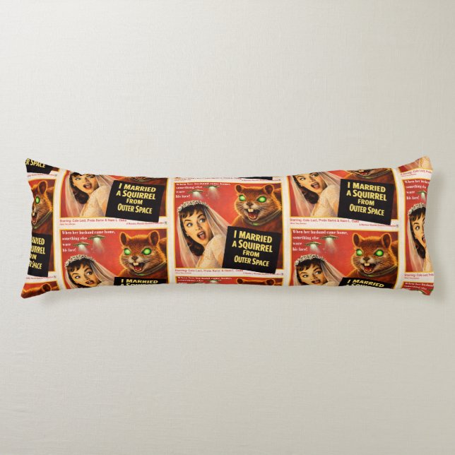 Squirrel from Outer Space Parody Body Pillow (Front)