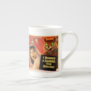 Squirrel from Outer Space Parody Bone China Mug