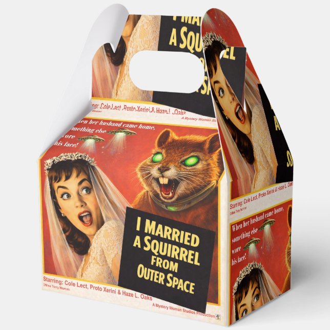 Squirrel from Outer Space Parody Favor Boxes (Back)