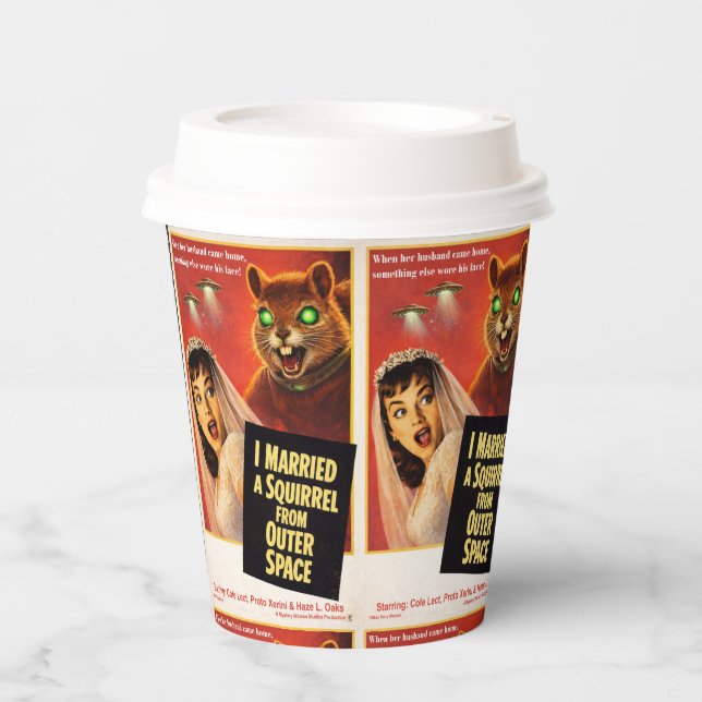 Squirrel from Outer Space Parody Paper Cups (Front)