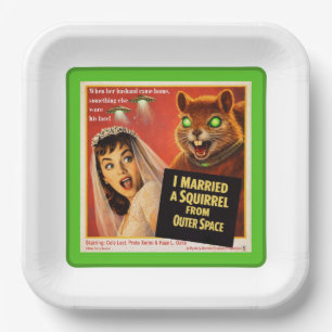 Squirrel from Outer Space Parody Paper Plates