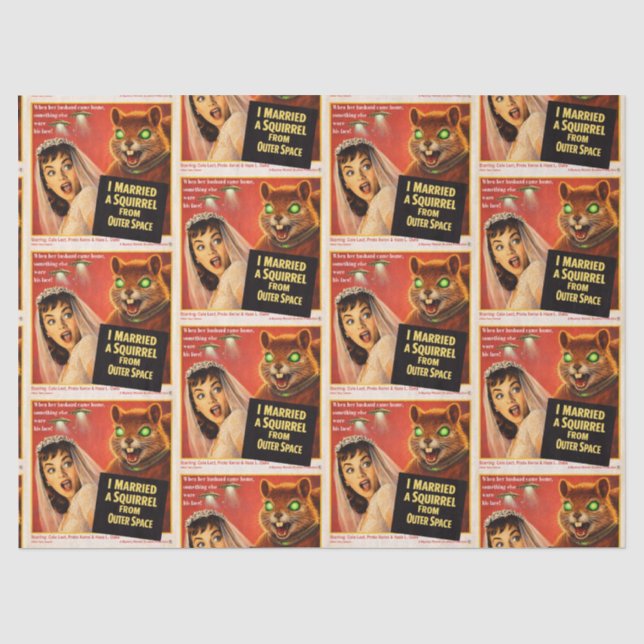 Squirrel from Outer Space Parody Tissue Paper (Front)
