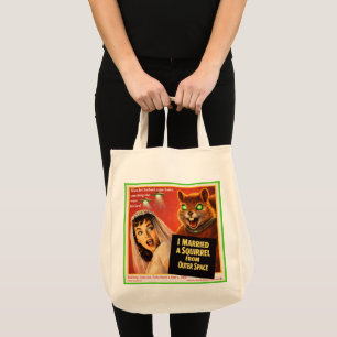Squirrel from Outer Space Parody Tote Bag