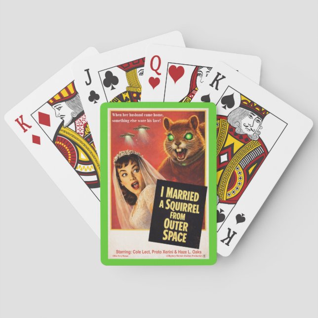 Squirrel from Outer Space Poker Cards (Back)