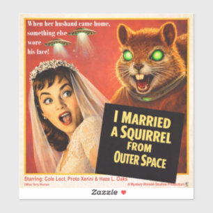 Squirrel from Outer Space Sticker