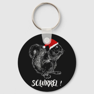Squirrel - Funny Christmas design T-Shirt Keychain