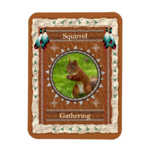 Squirrel - Gathering  Vinyl Flexi Magnet