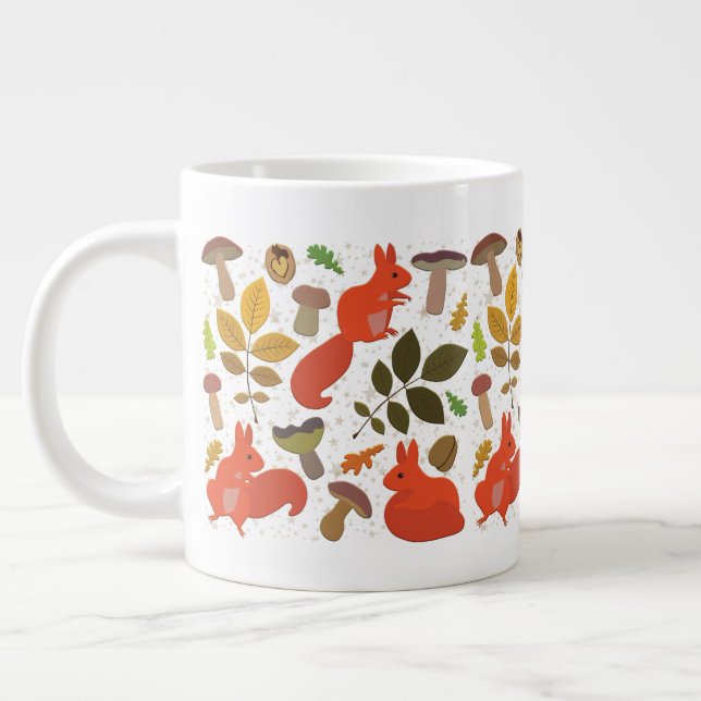 Squirrel Giant Coffee Mug (Left)