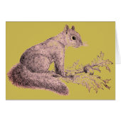 Squirrel / Gold Background (Front Horizontal)