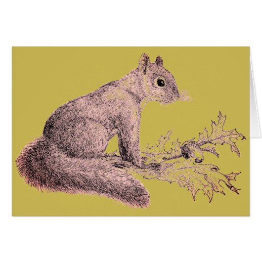 Squirrel / Gold Background Cards (Front Horizontal)