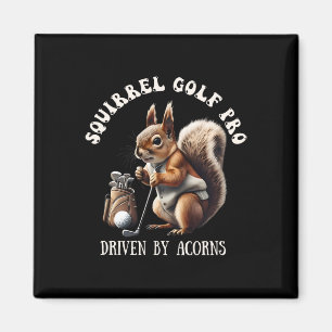 Squirrel Golf Pro Driven By Acorns Golfing Magnet