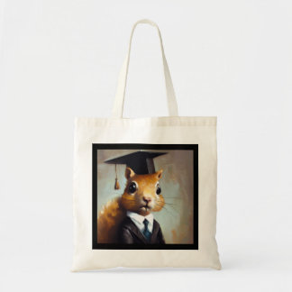 Squirrel Graduate Tote Bag