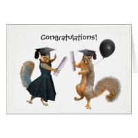Squirrel Graduation Congratulations Card