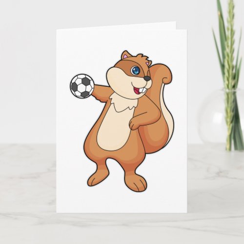 Squirrel Handball player Handball Card