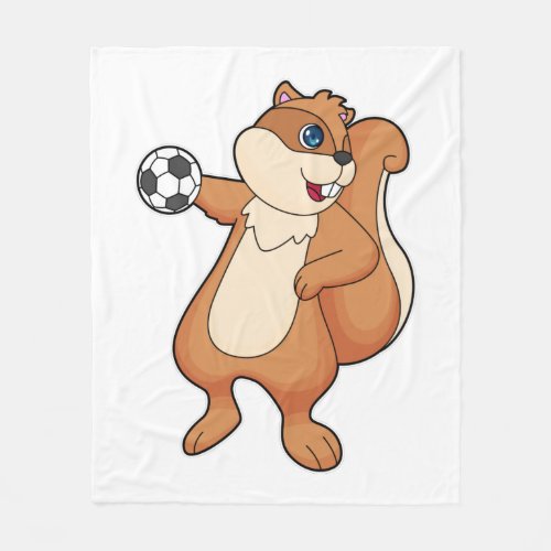 Squirrel Handball player Handball Fleece Blanket