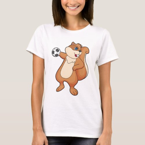 Squirrel Handball player Handball T_Shirt