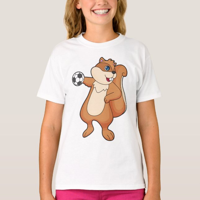 Squirrel Handball player Handball T-Shirt (Front)