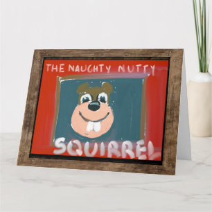 Squirrel Happy Birthday Large Greeting card 1