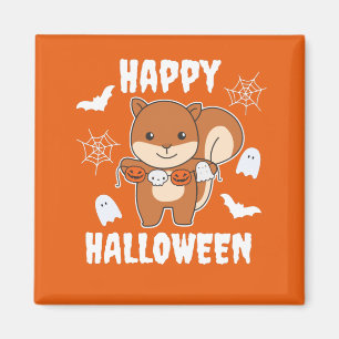 Squirrel Happy Halloween Pumpkin Costume Magnet