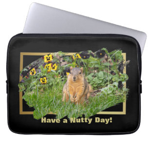 Squirrel Have a Nutty Day Laptop Sleeve