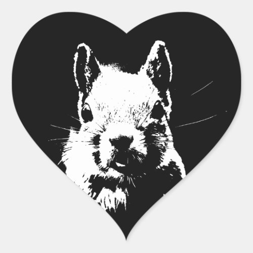 Squirrel Heart Sticker