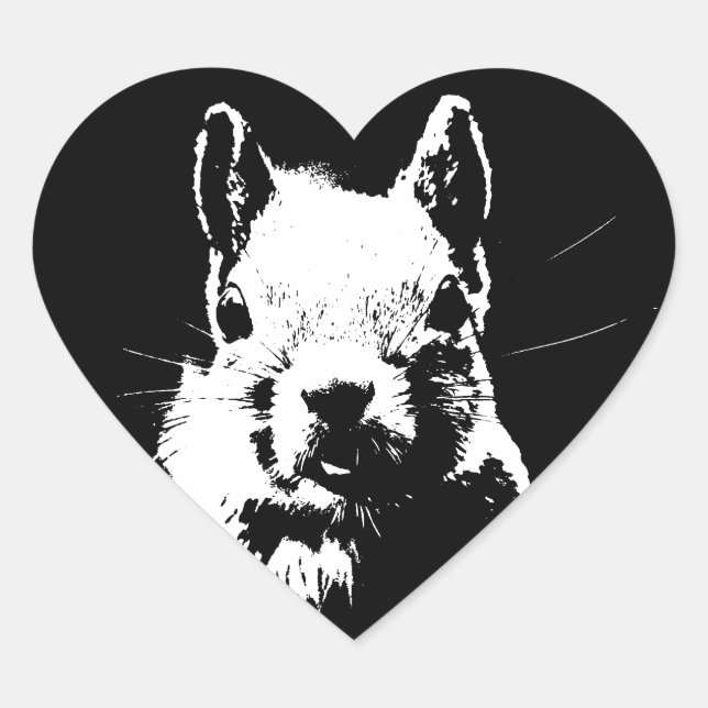 Squirrel Heart Sticker (Front)