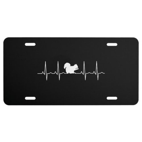 Squirrel Heartbeat License Plate