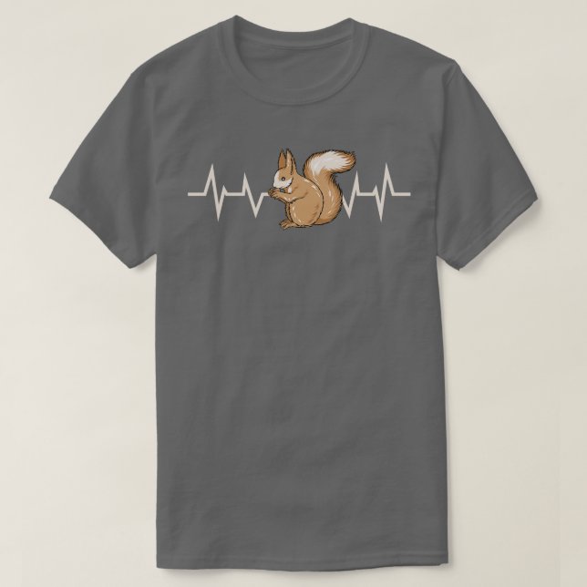 Squirrel Heartbeat Squirrel Lover 1 T-Shirt (Design Front)