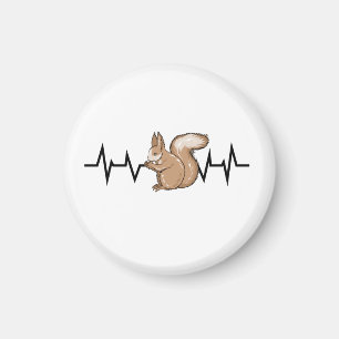 Squirrel Heartbeat Squirrel Lover Magnet