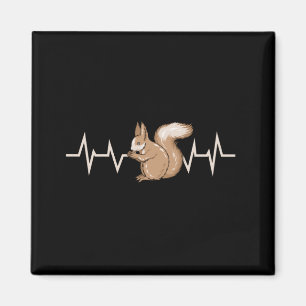 Squirrel Heartbeat Squirrel Lover Magnet