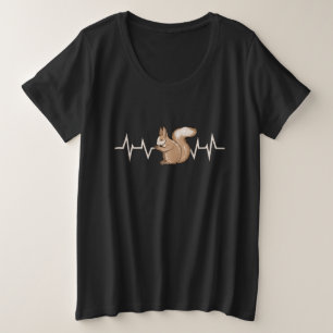 Squirrel Heartbeat Squirrel Lover Plus Size T-Shirt