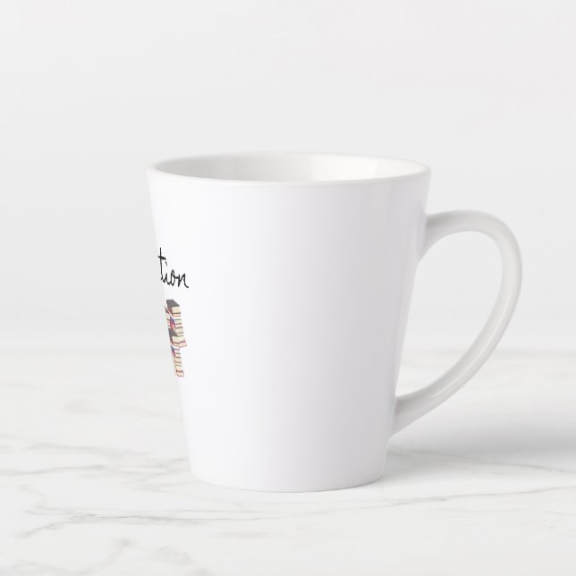 Squirrel Hibernation Reading Latte Mug (Right)
