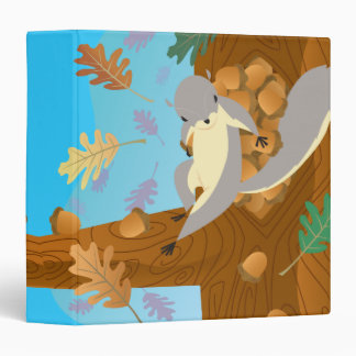 squirrel hoarding acorns 3 ring binder
