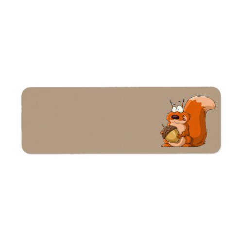 squirrel holding acorn address labels