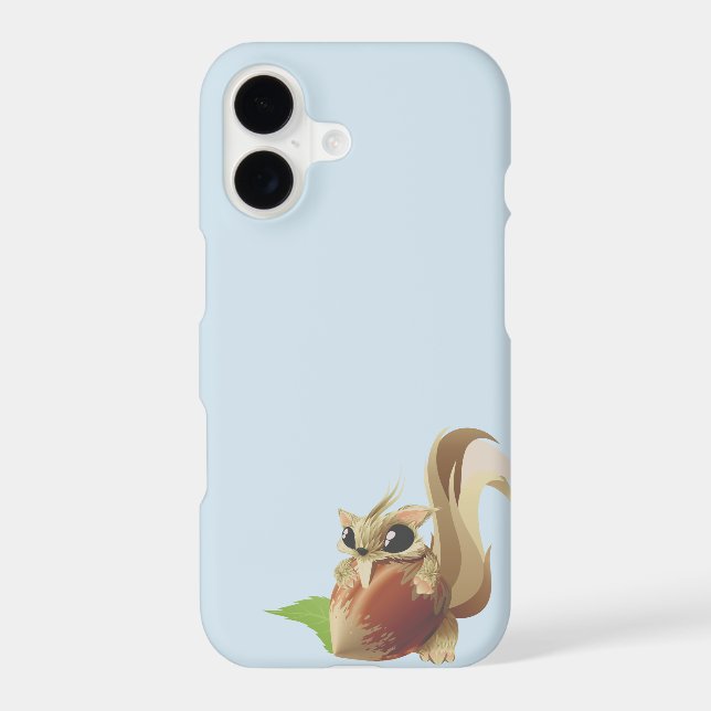 Squirrel Holding Hazelnut Iphone Case (Back)
