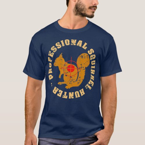 Squirrel Hunter  Retro Distresses Vintage T_Shirt