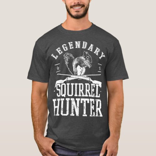 Squirrel Hunter Riffle Shotgun Hunting Wildlife T_Shirt