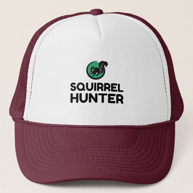 SQUIRREL HUNTER TRUCKER HAT (Front)