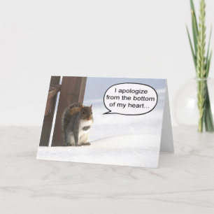 Squirrel - I apologize from the bottom of my heart Card