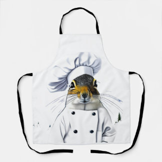 Squirrel in a Chef's Hat Apron