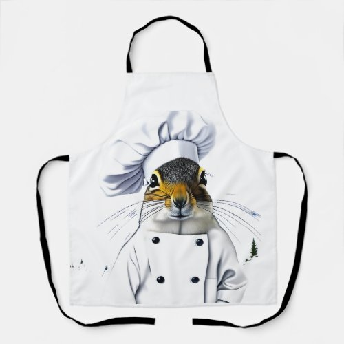 Squirrel in a Chefs Hat Apron