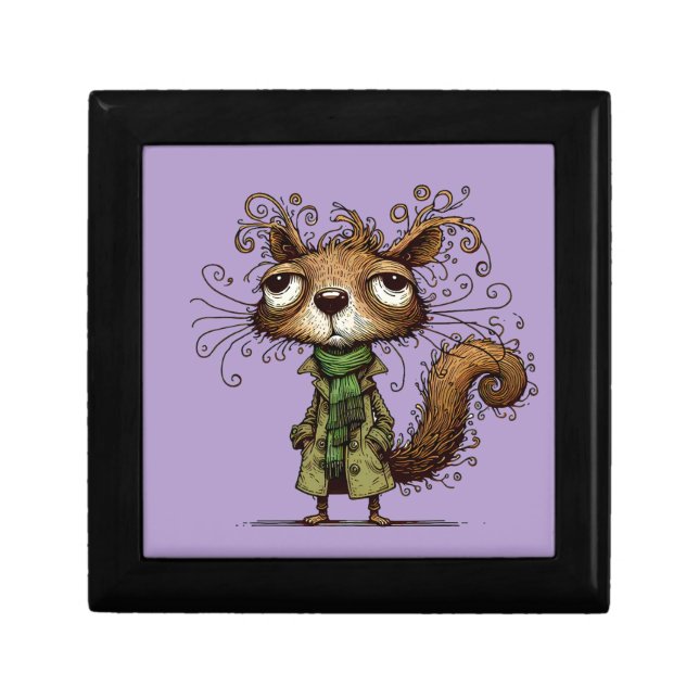 Squirrel in a Green Trenchcoat Gift Box (Front)