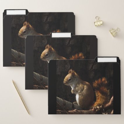 Squirrel in a Patch of Sun File Folder Set