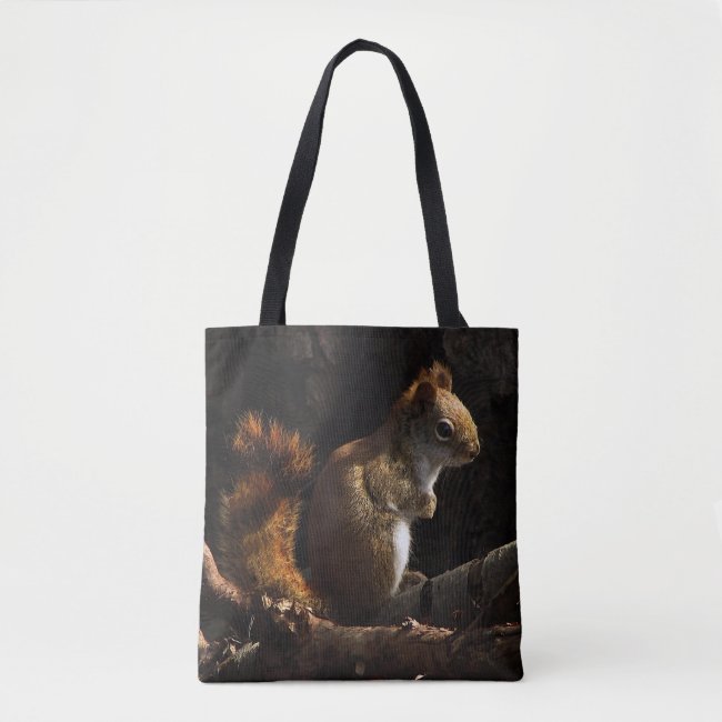 Squirrel in a Patch of Sunlight Tote Bag