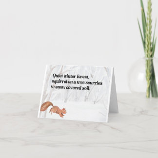 Squirrel in Forest 2 - faded version Thank You Card