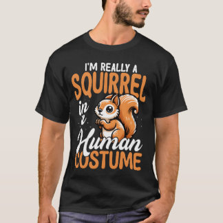 Squirrel in Human Costume Funny friend T-Shirt