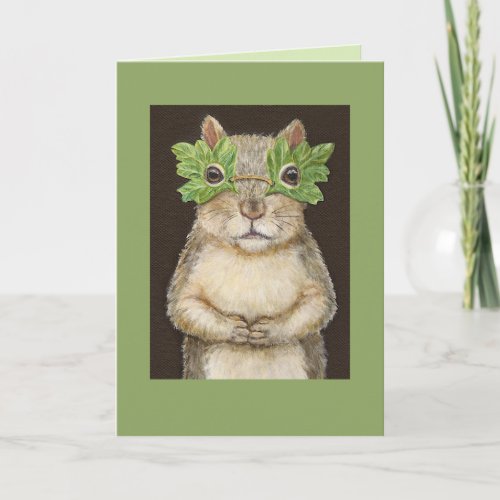 Squirrel in mask card